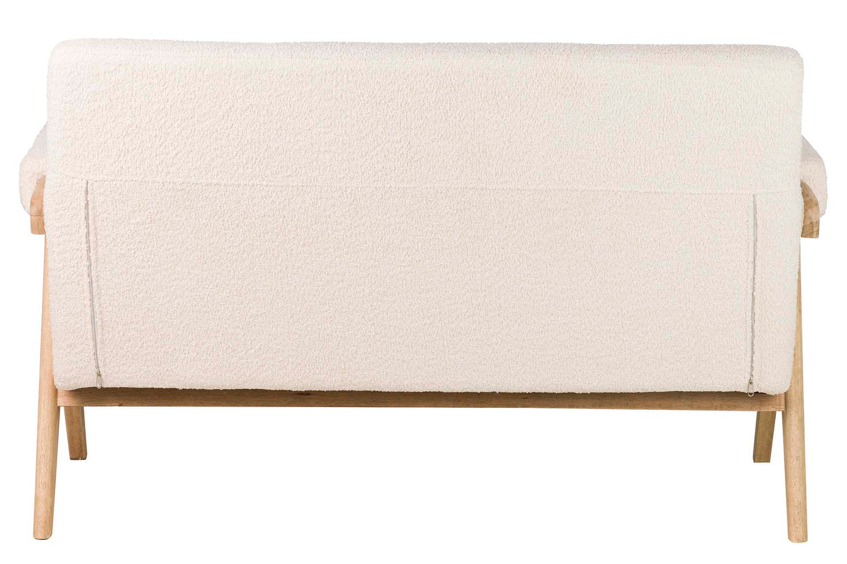 Sofa Boucle Blanco 134x76x85 cm