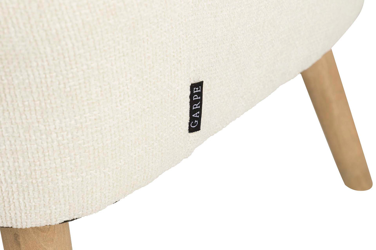 Sofa Chenilla Beige 131x72x79 cm
