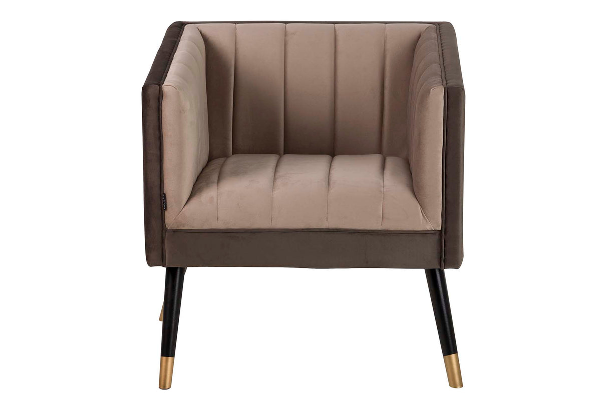 Velluto marrone 70x70x74 cm poltrona