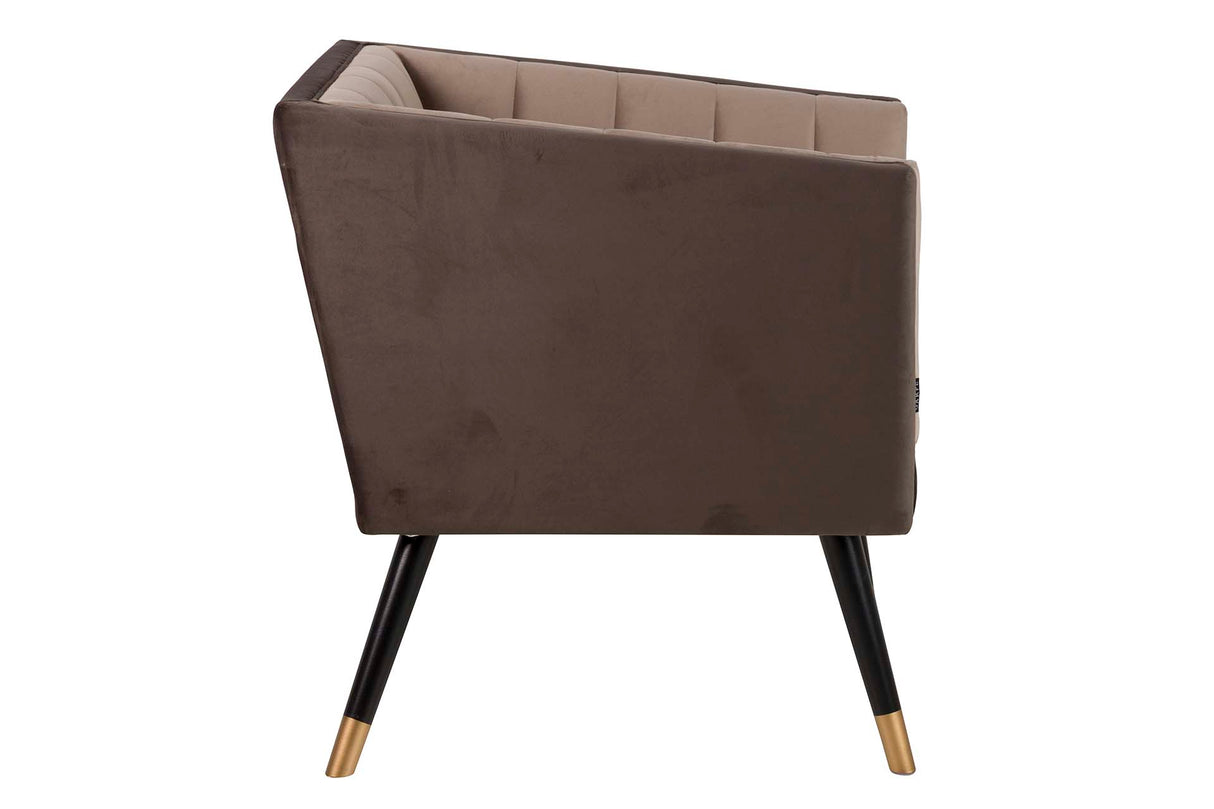 Velluto marrone 70x70x74 cm poltrona