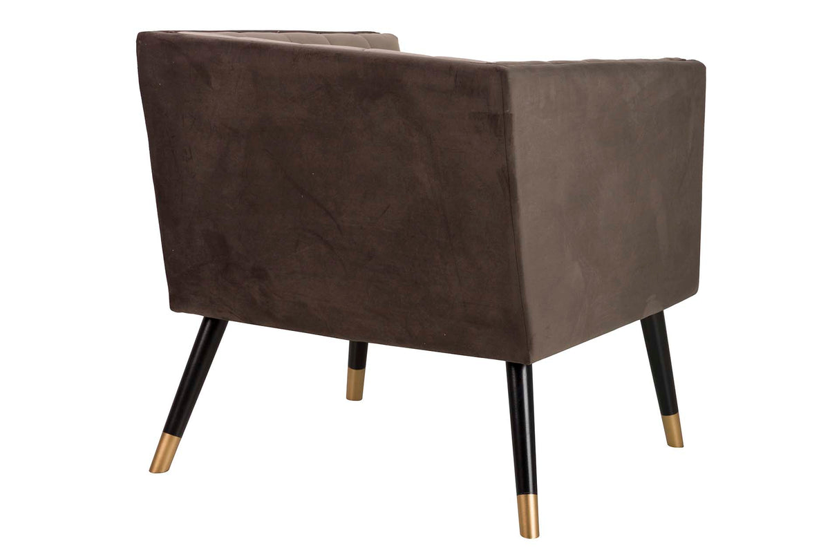Velluto marrone 70x70x74 cm poltrona