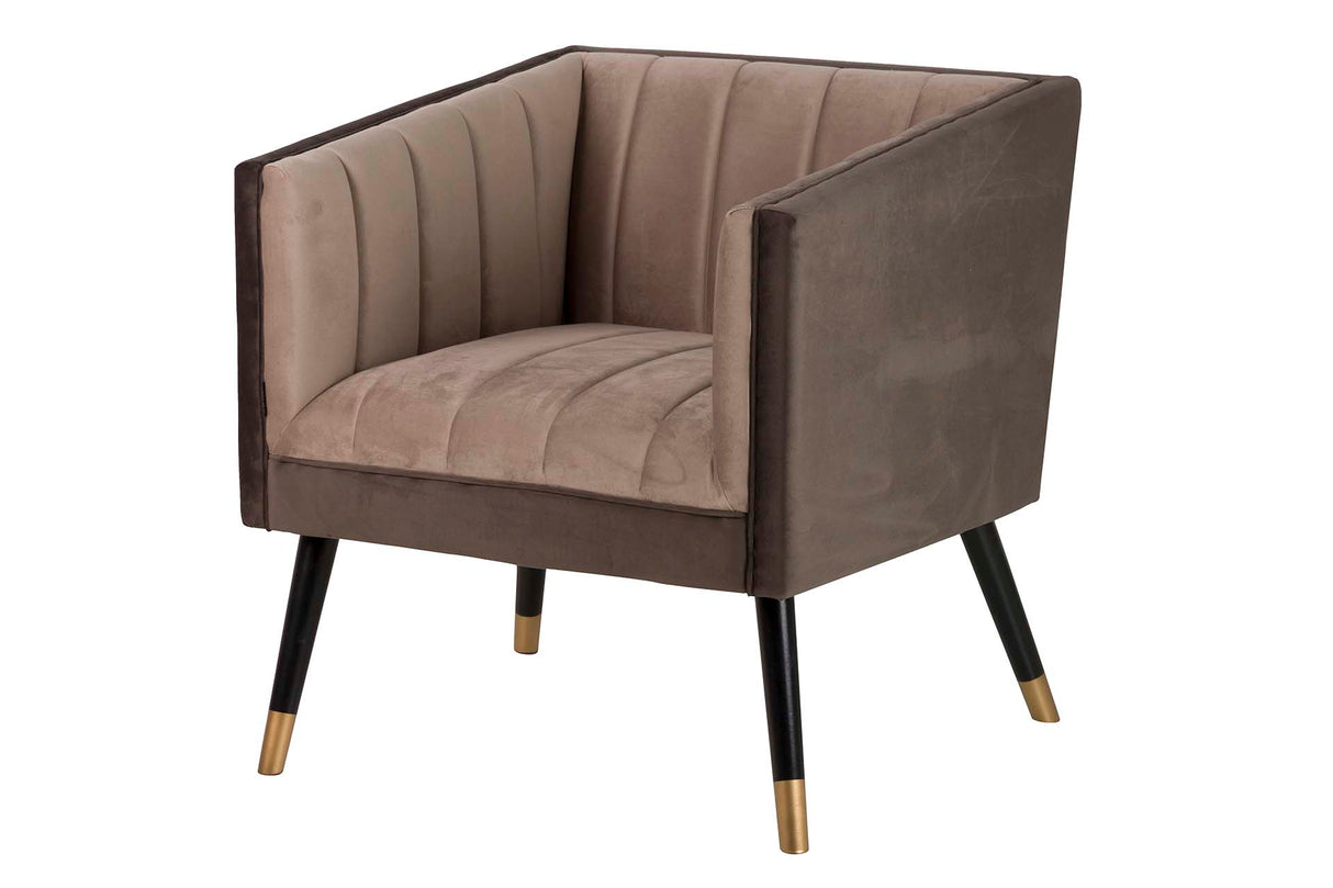 Velluto marrone 70x70x74 cm poltrona