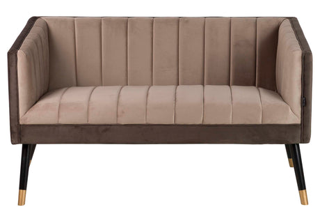 SOFÁ VELVET MARRÓN 130x70x74 CM