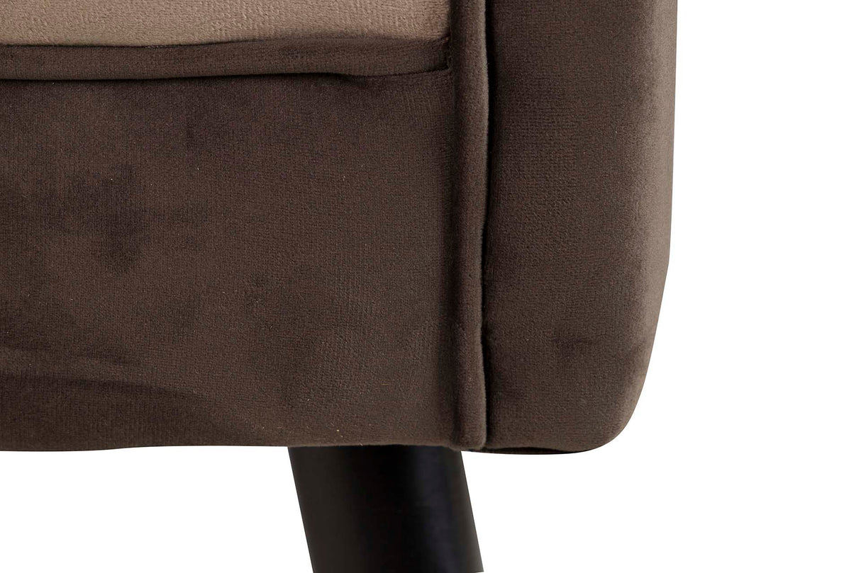 SOFA Velvet Marron 130x70x74 cm