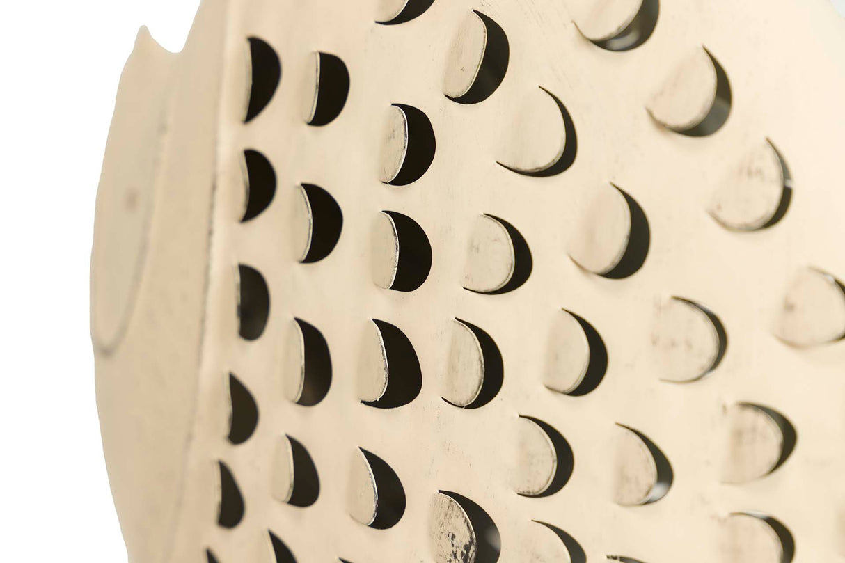 Figura pesce in metallo bianco 49x15x42 cm