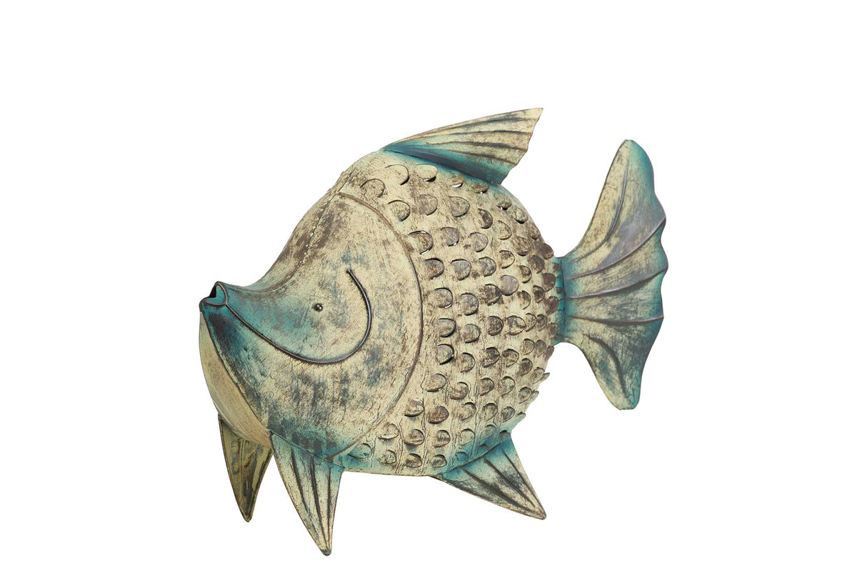 Blue Metal Fish Abbildung 40x13x32 cm