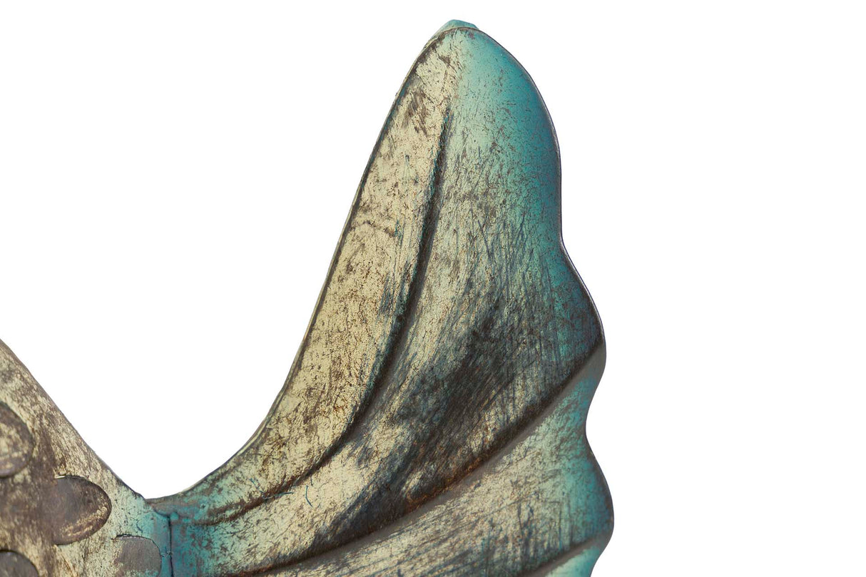 Blue Metall Fish Abbildung 34x11x24 cm