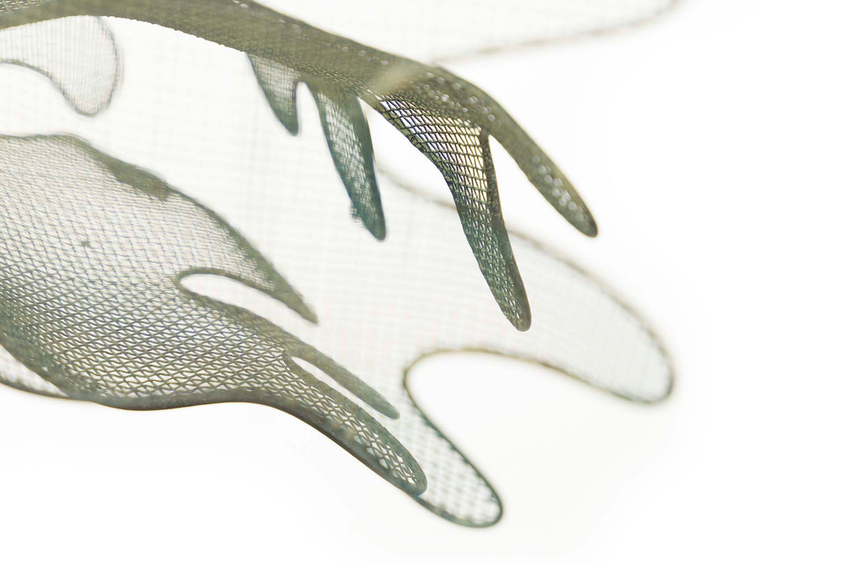 Pesce a sospensione in metallo blu Figura 73x53x46 cm