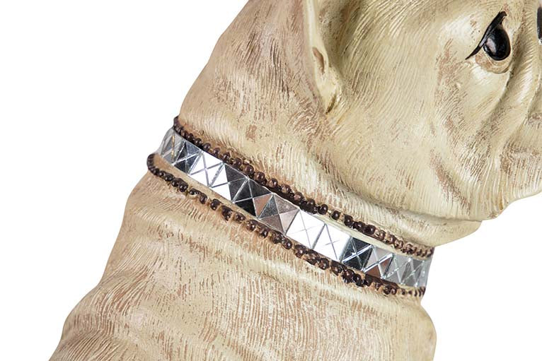 Bulldog français figure beige résine 24x16x29 cm