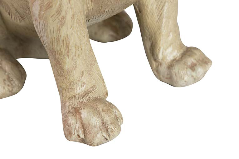 Bulldog français figure beige résine 24x16x29 cm