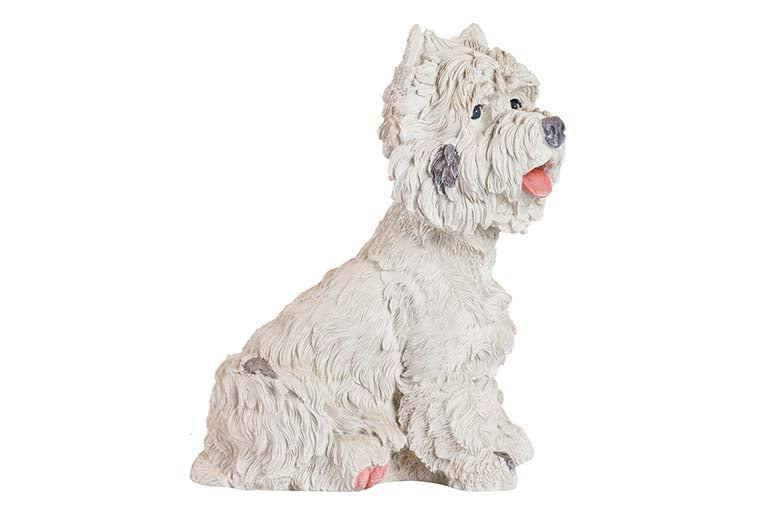 Figura Westie Resin Beige 26x17x31 cm
