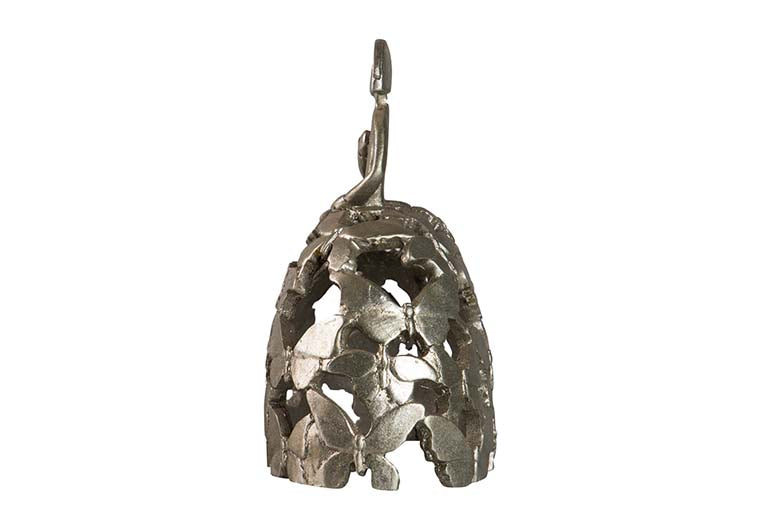 MENINA RESINA PLATEADA 15x10x18 CM