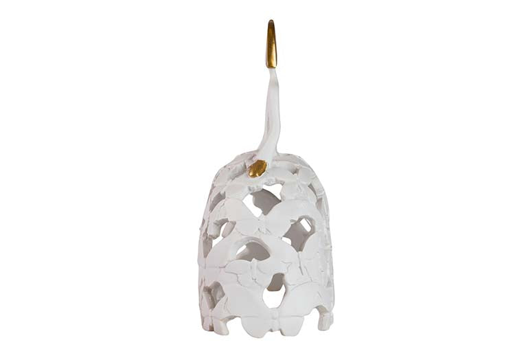 Golden weißes Harz 20x11x23 cm