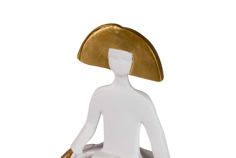 Golden weißes Harz 20x11x23 cm