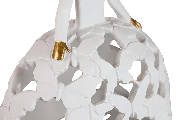 Golden weißes Harz 20x11x23 cm