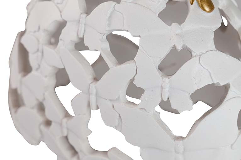 Golden weißes Harz 20x11x23 cm