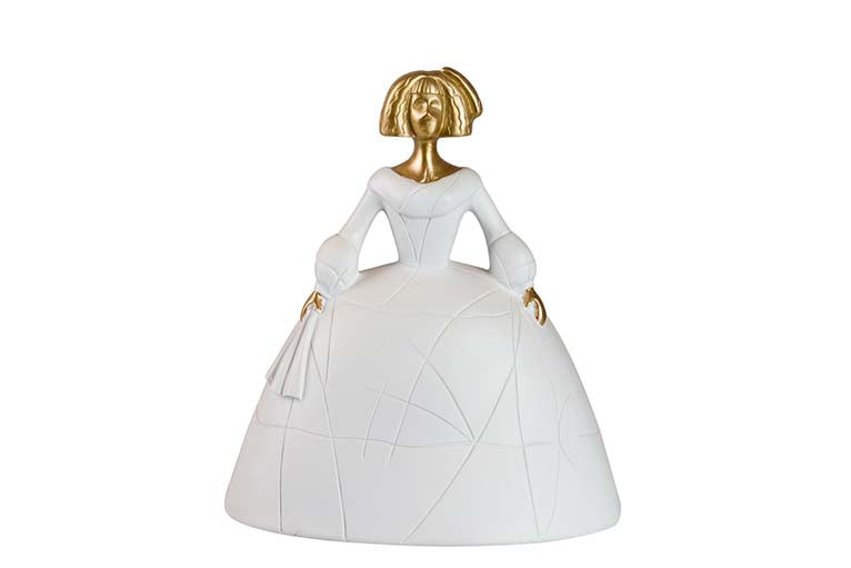 Golden weißes Harz 24x16x26 cm