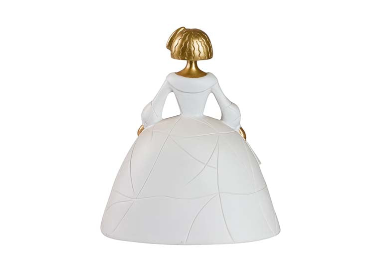 Golden weißes Harz 24x16x26 cm