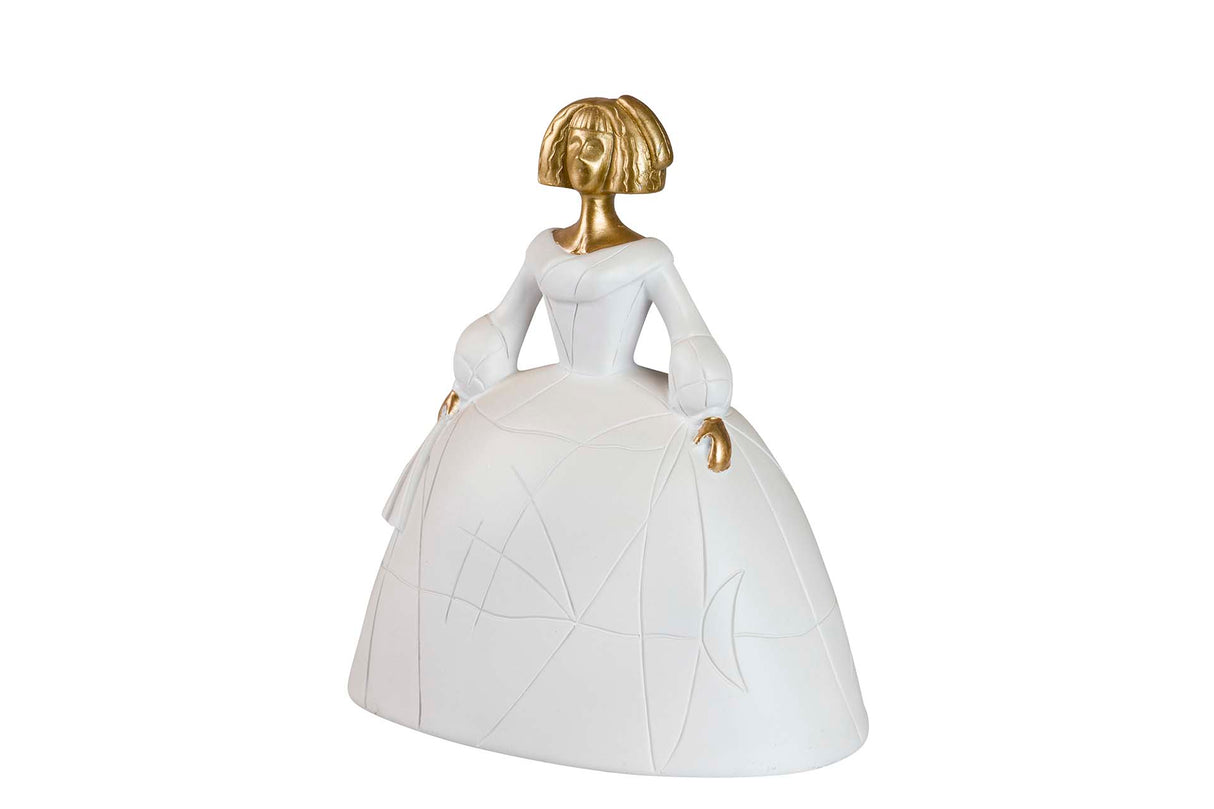 Golden weißes Harz 24x16x26 cm