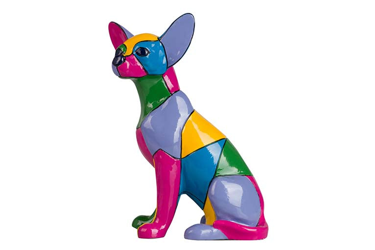 Figura Chihuahua Dog Cement 18x12x24 cm