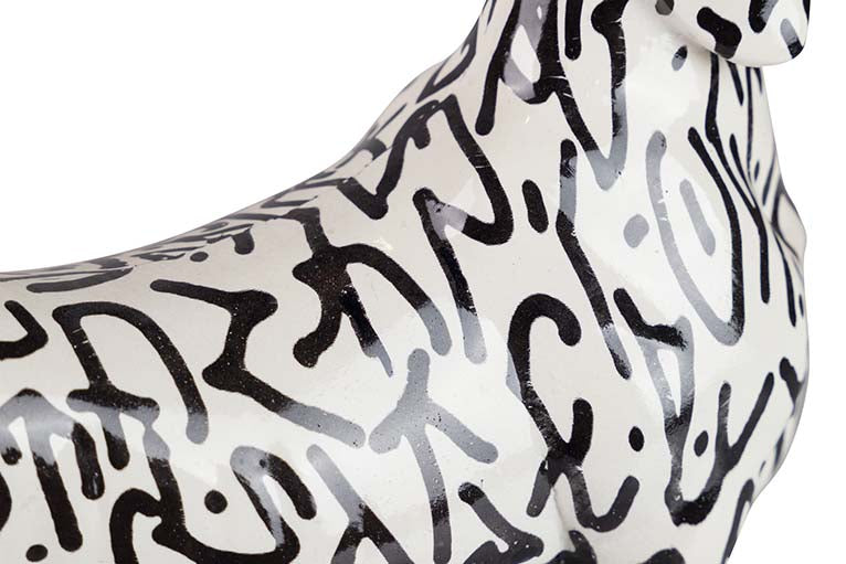 Figura Dog Teckel Resina 28x10x17 cm