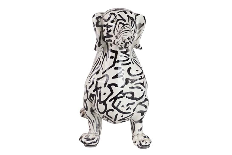 Figura Dog Teckel Resina 28x10x17 cm