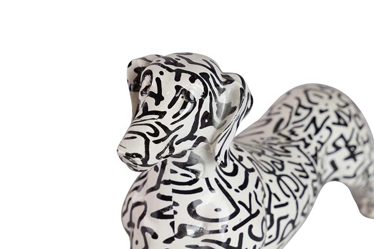 Figura Dog Teckel Resina 28x10x17 cm