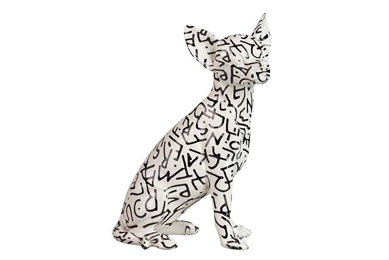 Figure Dog Resin 15x13x26 cm