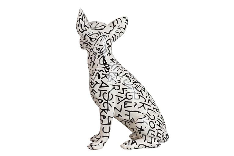 Figure Dog Resin 15x13x26 cm