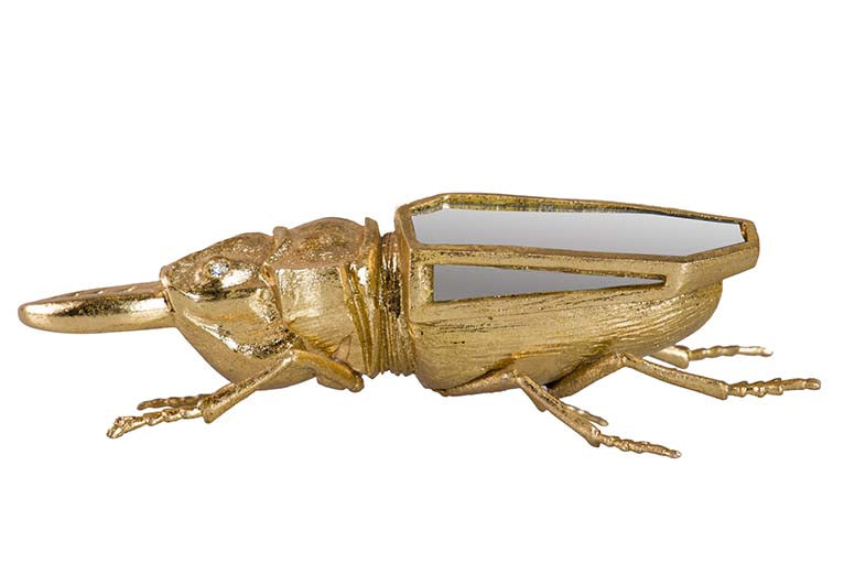 Figura Specchio di resina di scarabeo 20x12x8 cm
