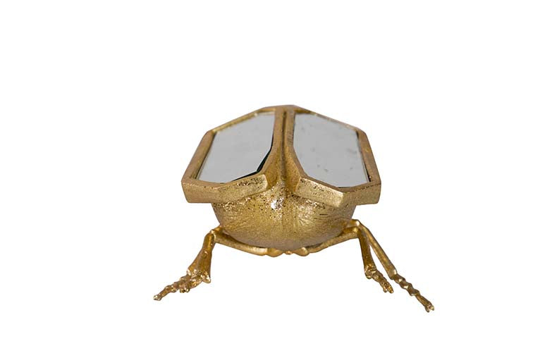 Figura Specchio di resina di scarabeo 20x12x8 cm
