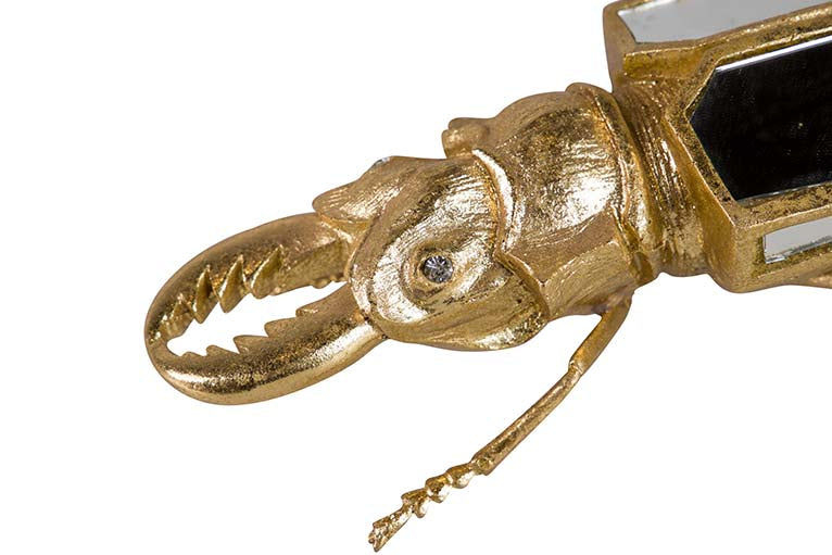 Figura Specchio di resina di scarabeo 20x12x8 cm