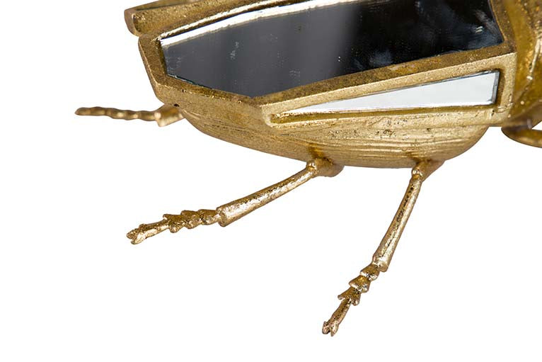 Figura Specchio di resina di scarabeo 20x12x8 cm