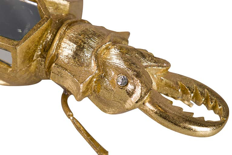 Figura Specchio di resina di scarabeo 20x12x8 cm