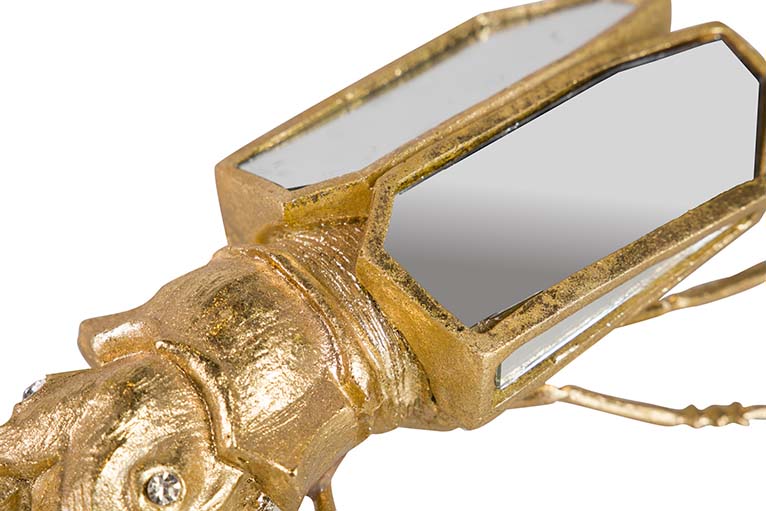 Figura Specchio di resina di scarabeo 20x12x8 cm