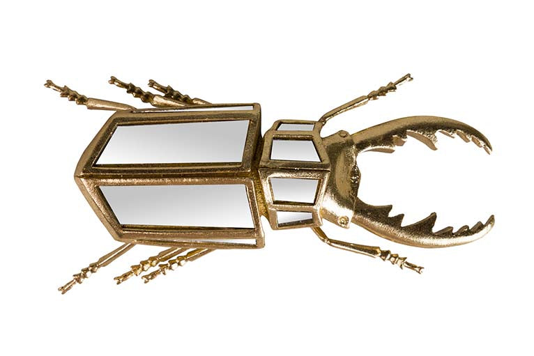 Figura Mirror de resina de besouro 21x12x7 cm