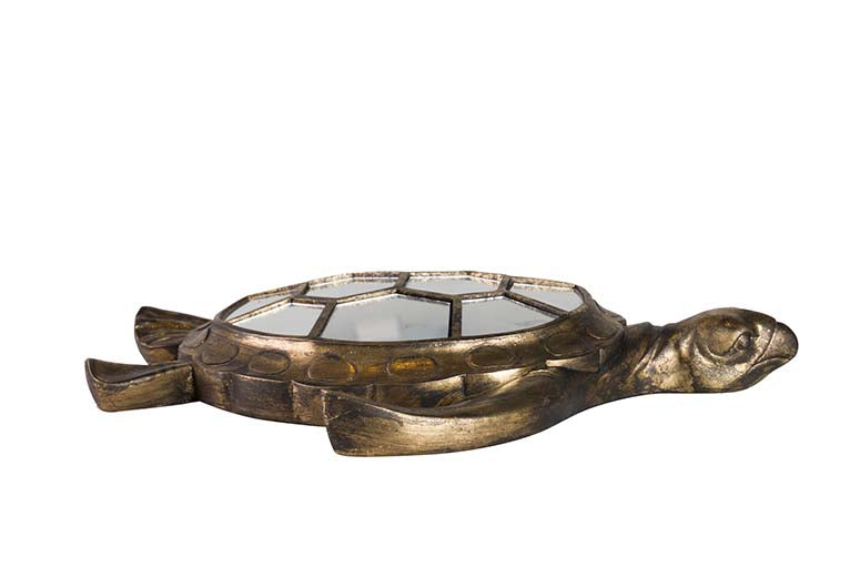 Figura Mirror di resina di tartaruga 39x34x6 cm