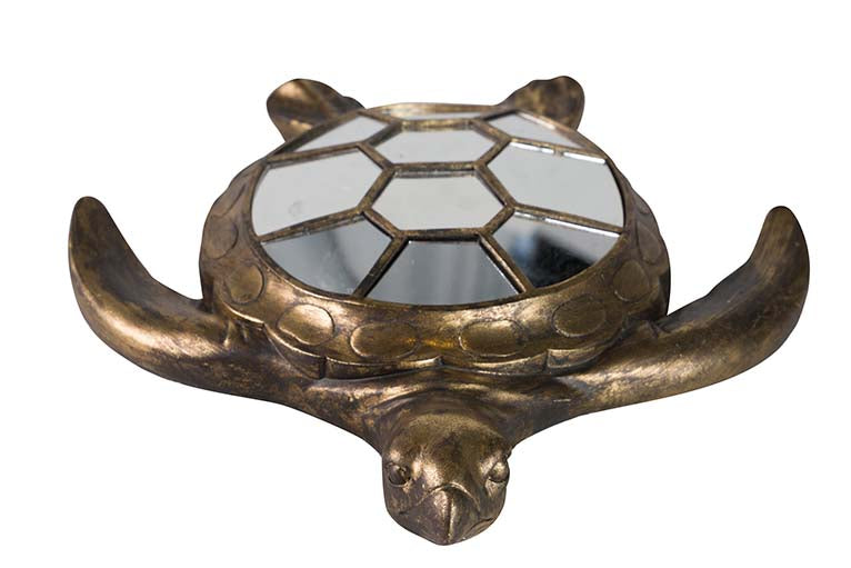 Figura Mirror di resina di tartaruga 39x34x6 cm