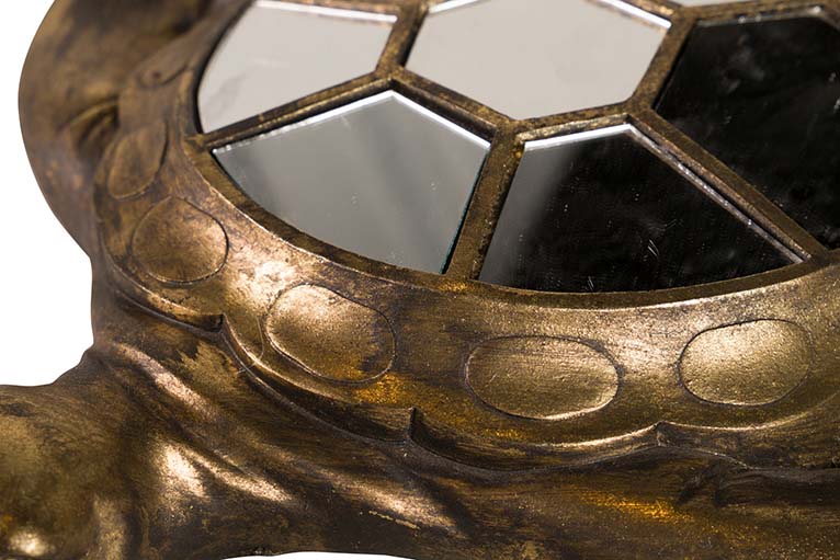 Figura Mirror di resina di tartaruga 39x34x6 cm