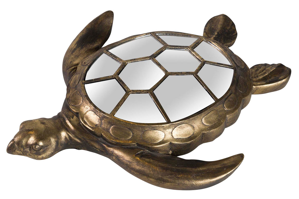 Figura Mirror di resina di tartaruga 39x34x6 cm