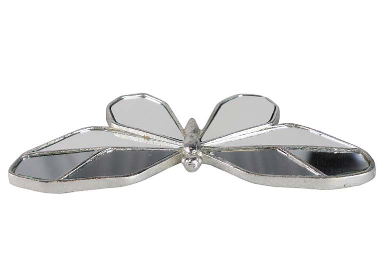 Figura Specchio d'argento farfalla 25x12x2 cm
