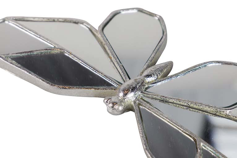 Figura Specchio d'argento farfalla 25x12x2 cm