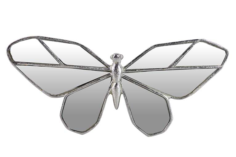 Figura Specchio d'argento farfalla 25x12x2 cm