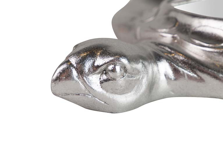 Figura Turtle Silver Mirror 39x34x6 cm