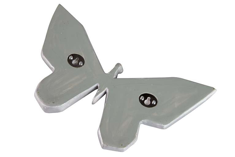 Farfalla a specchio d'argento Figura 27x16x2 cm