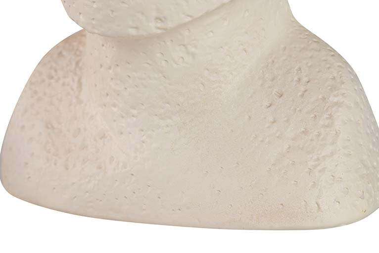 Figure Moai Cement Blanco 17x11x26 cm