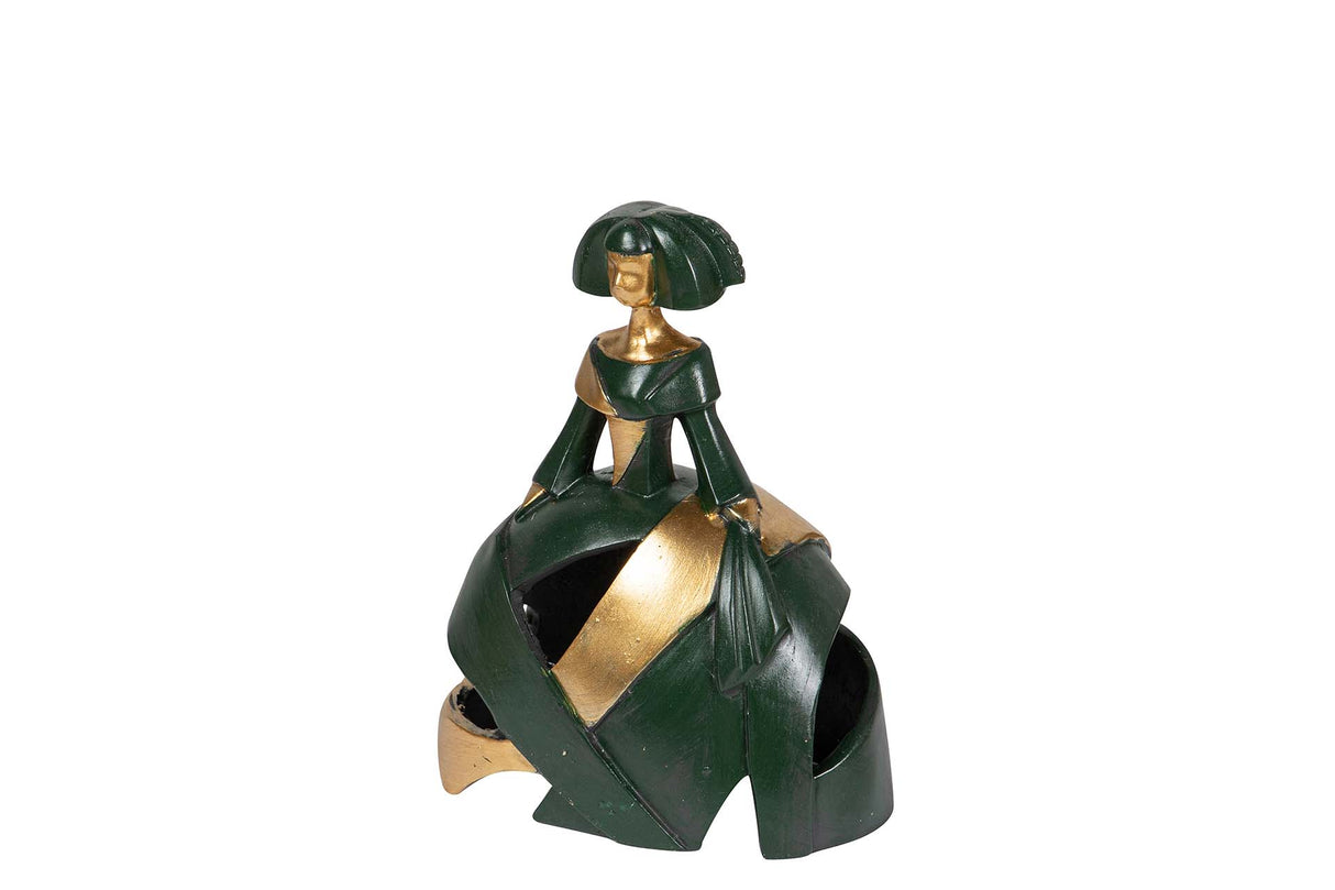 FIGURA MENINA RESINA BLANCA 13x8x17 CM