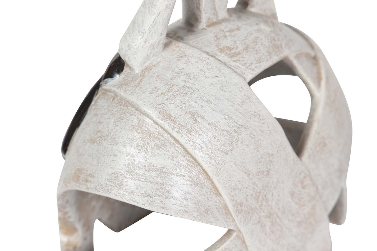 FIGURA MENINA RESINA BEIGE 16x10x24 CM