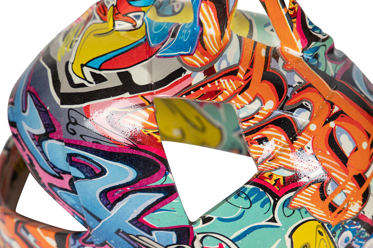 FIGURA MENINA RESINA AZUL 24x15x30 CM