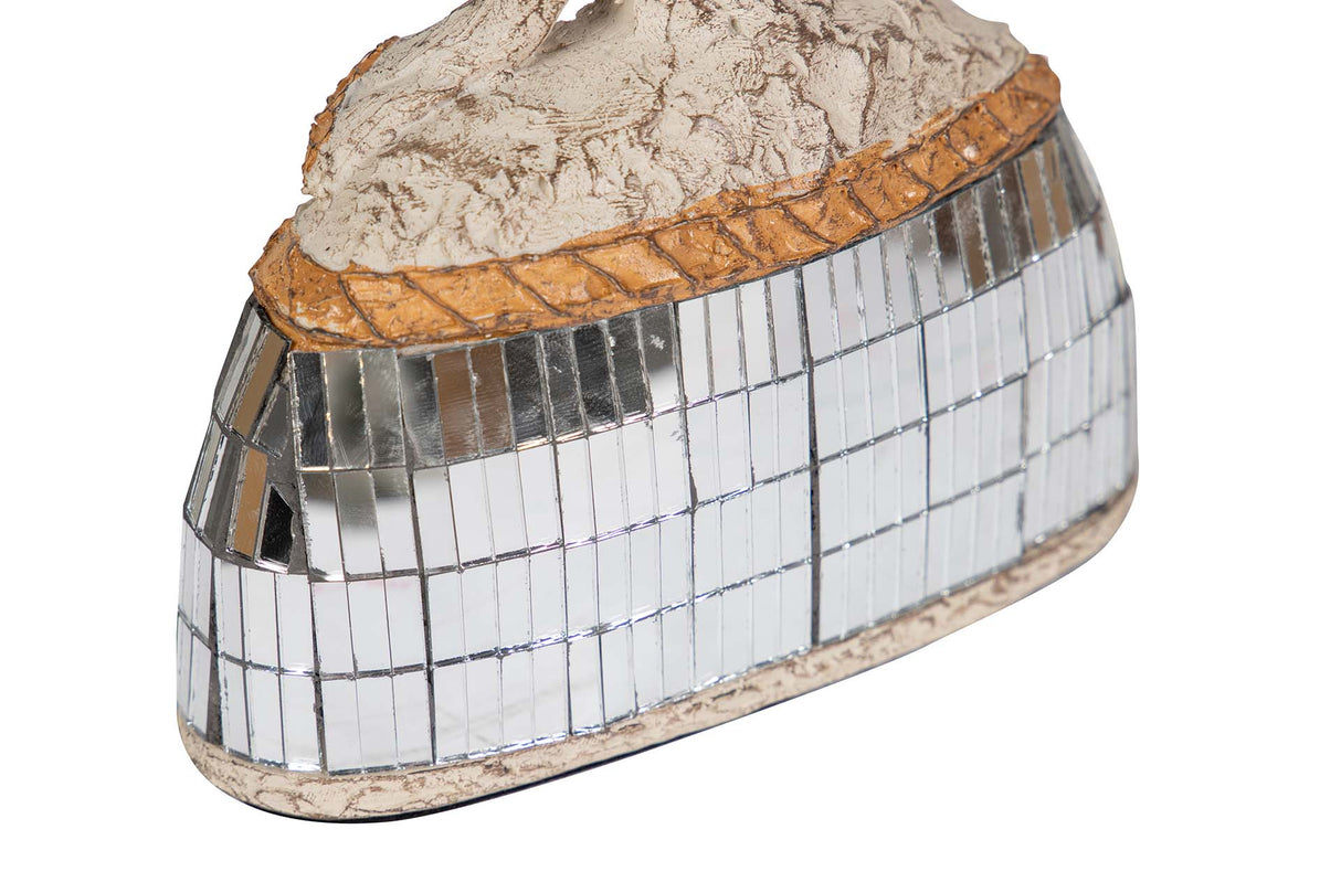 FIGURA MENINA RESINA ESPEJOS 14x6x16 CM